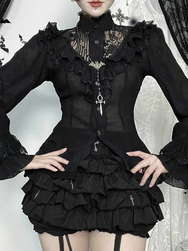 cutiekill-dark-aesthetic-lace-ruffled-blouse-ah0913