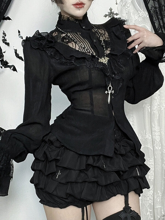 cutiekill-dark-aesthetic-lace-ruffled-blouse-ah0913