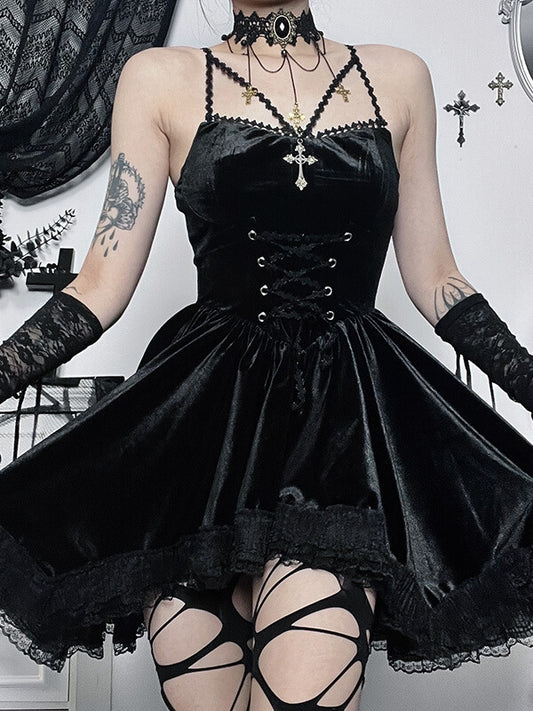 cutiekill-dark-cross-ribbon-dress-ah0515