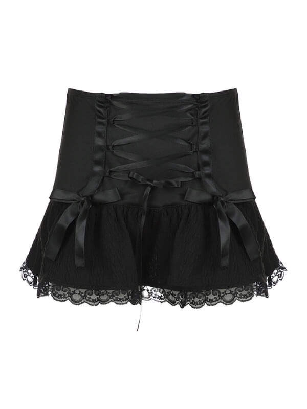cutiekill-dark-ribbon-lace-skirt-om0282