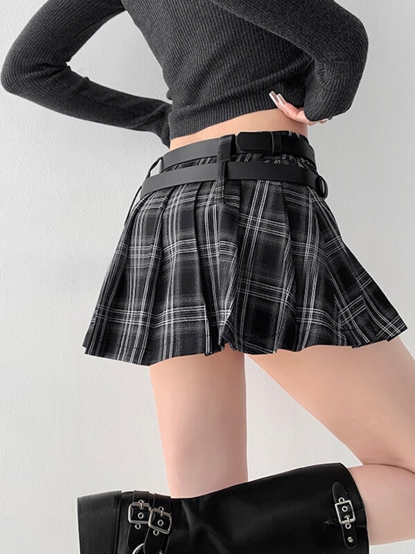 cutiekill-double-belt-academia-plaid-mini-skirt-om0395