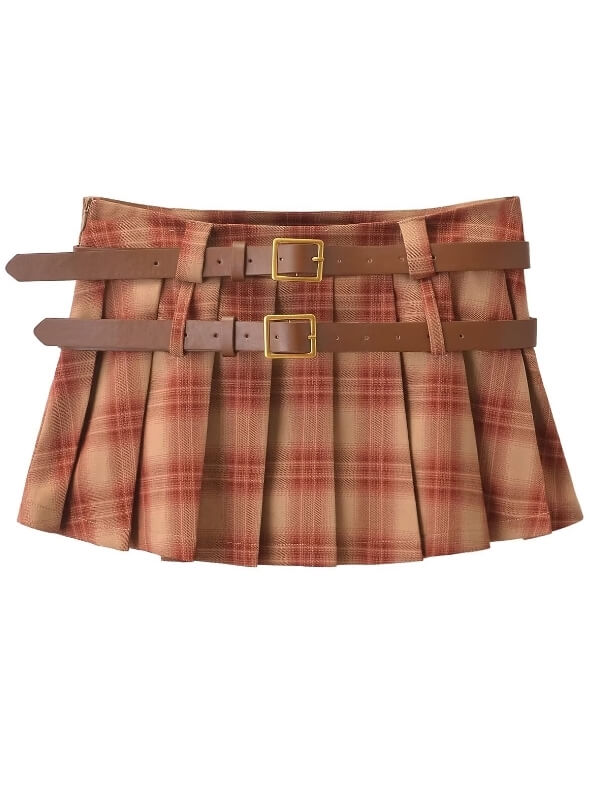 cutiekill-double-belt-academia-plaid-mini-skirt-om0395