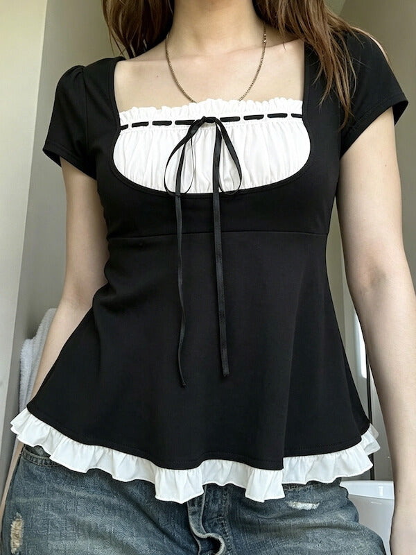 cutiekill-elise-ruffle-trim-puff-top-om0508
