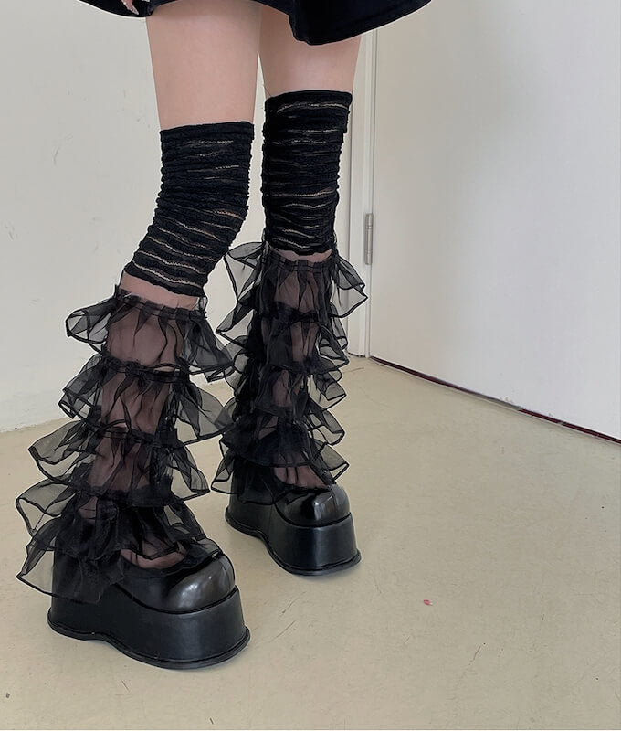 Dollette ribbon fairy leg warmers