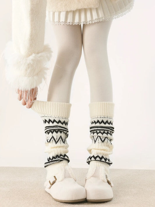 cutiekill-fair-isle-wavy-grain-warm-leg-warmers-c0526