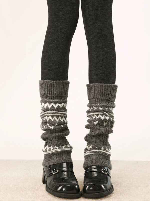 cutiekill-fair-isle-wavy-grain-warm-leg-warmers-c0526