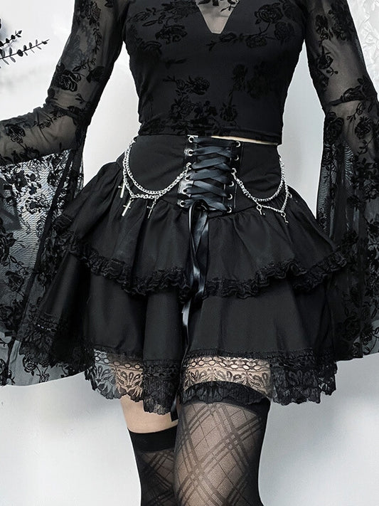 cutiekill-fairy-goth-floral-top-chains-skirt-ah0550 600
