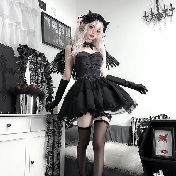 Fallen angel cosplay dress set – Cutiekill