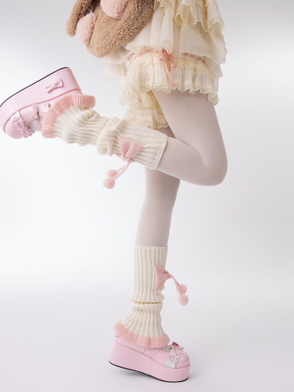 cutiekill-girly-bow-pompon-leg-warmers-c0204