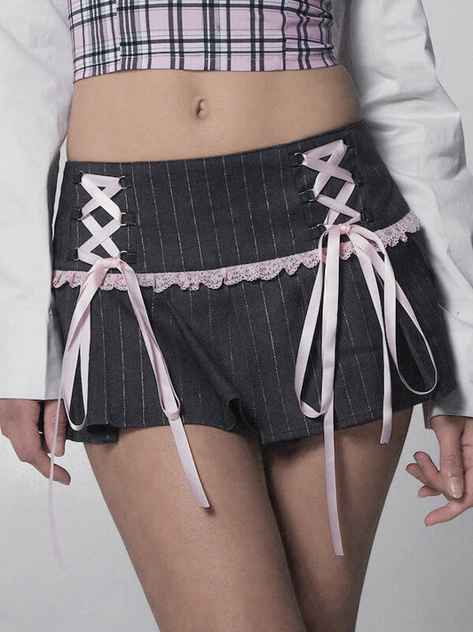 cutiekill-girly-pink-lace-up-ribbon-skirt-om0457