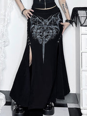 cutiekill-goth-bat-slit-skirt-ah0665