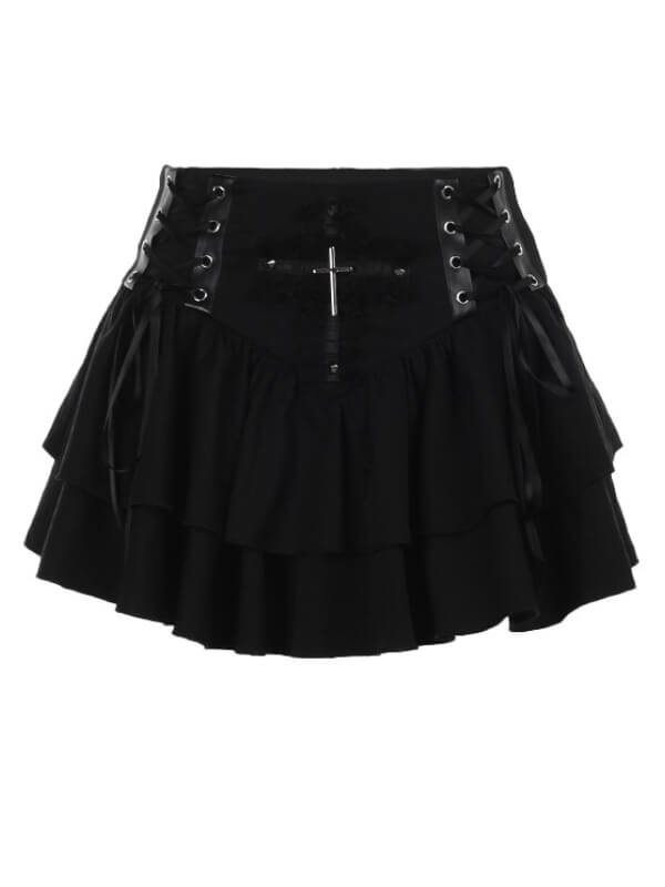 cutiekill-goth-cross-lace-up-skirt-ah0706-6