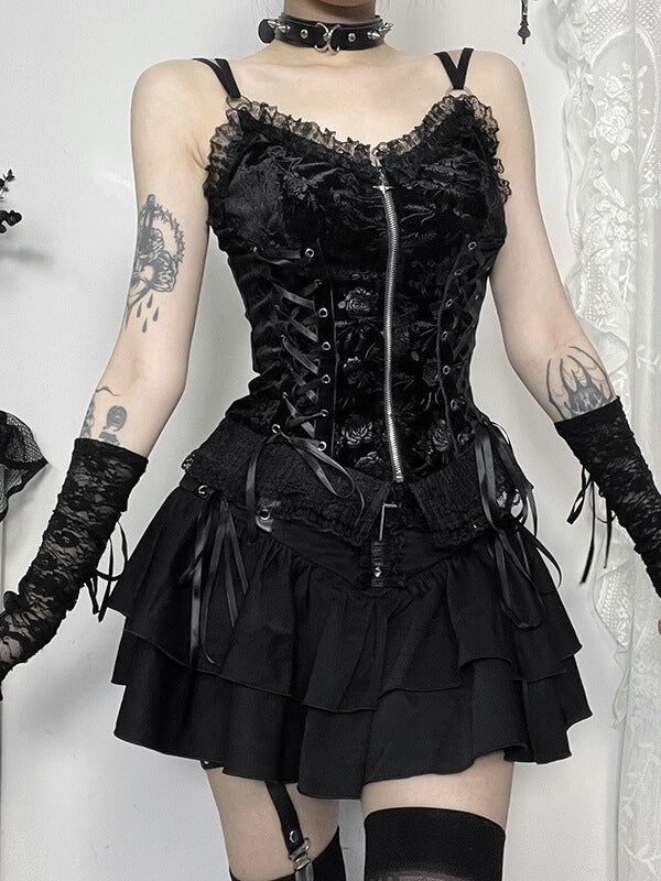 cutiekill-goth-cross-lace-up-skirt-ah0706-6