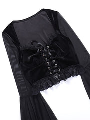 cutiekill-goth-flare-sleeves-ribbon-top-ah0339