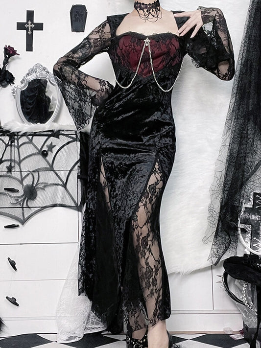 cutiekill-goth-lace-long-dress-ah0251