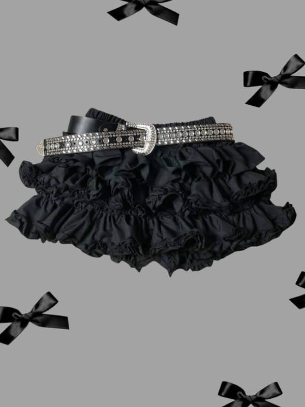 Goth lolita layered bloomer skirt