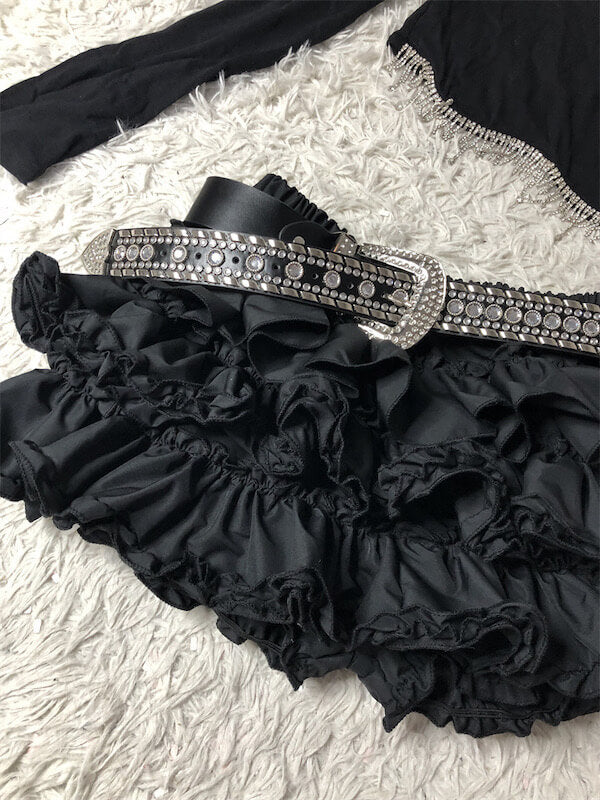 Goth lolita layered bloomer skirt