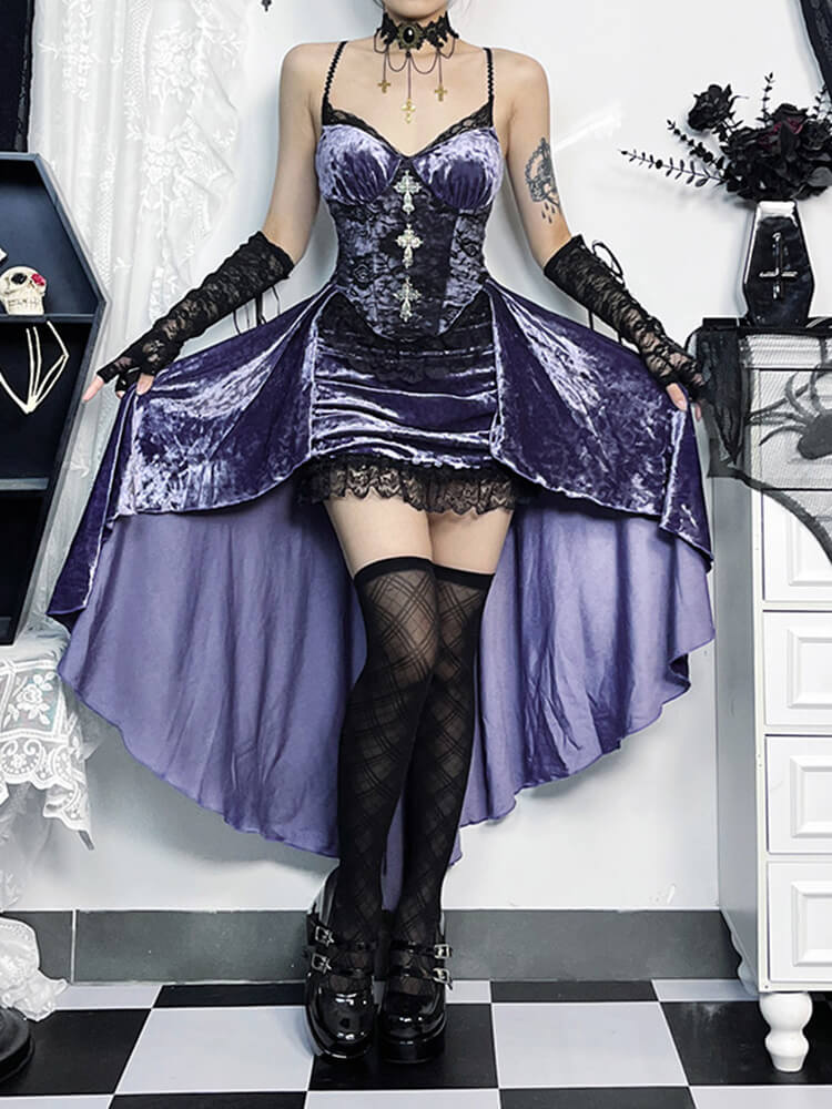 Gothic Lace Polyester Corset Dress – GTHIC