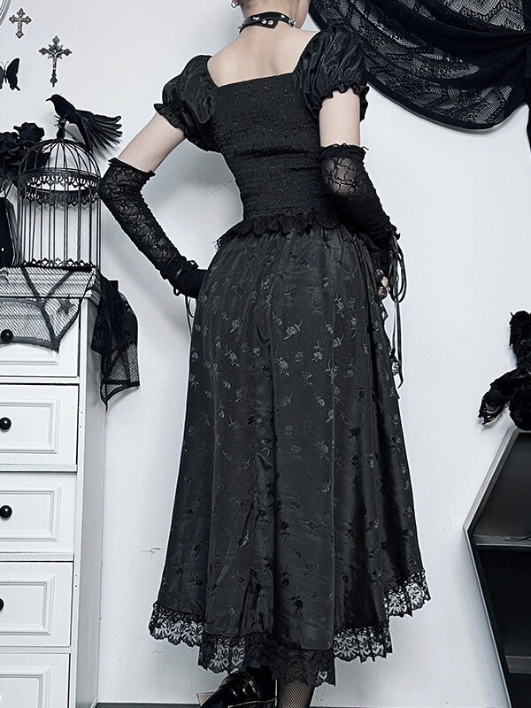 cutiekill-goth-queen-elegant-top-skirt-ah0441