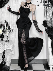 cutiekill-gothic-aesthetic-lace-patchwork-fishtail-dress-ah0861