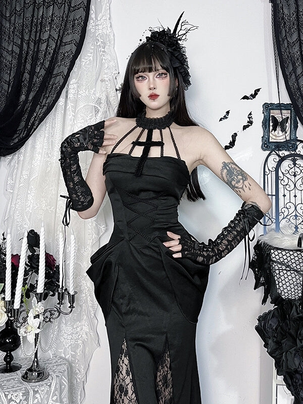 cutiekill-gothic-aesthetic-lace-patchwork-fishtail-dress-ah0861
