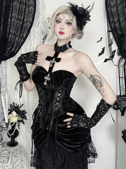 cutiekill-gothic-angelic-cross-ribbon-lace-halter-corset-ah0878