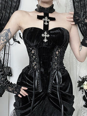 cutiekill-gothic-angelic-cross-ribbon-lace-halter-corset-ah0878