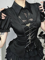 cutiekill-gothic-cross-cut-out-lace-up-blouse-ah0866
