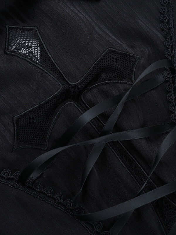 cutiekill-gothic-cross-cut-out-lace-up-blouse-ah0866