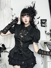 cutiekill-gothic-cross-cut-out-lace-up-blouse-ah0866
