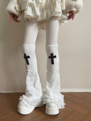 cutiekill-gothic-cross-lace-layered-flared-leg-warmers-c0517