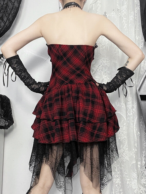 cutiekill-gothic-doll-red-plaid-tube-dress-ah0711-2