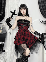 cutiekill-gothic-doll-red-plaid-tube-dress-ah0711-2