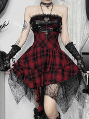 cutiekill-gothic-doll-red-plaid-tube-dress-ah0711-2