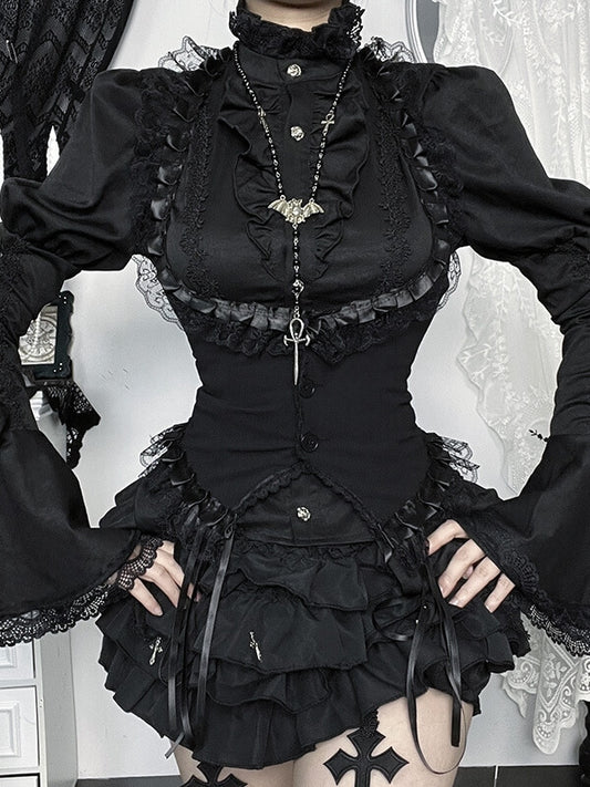 cutiekill-gothic-lolita-flare-sleeve-blouse-layered-with-lace-trim-corset-vest-ah0901-ah0902