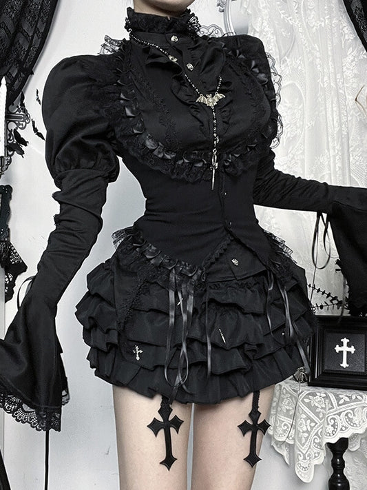 cutiekill-gothic-lolita-flare-sleeve-blouse-layered-with-lace-trim-corset-vest-ah0901-ah0902
