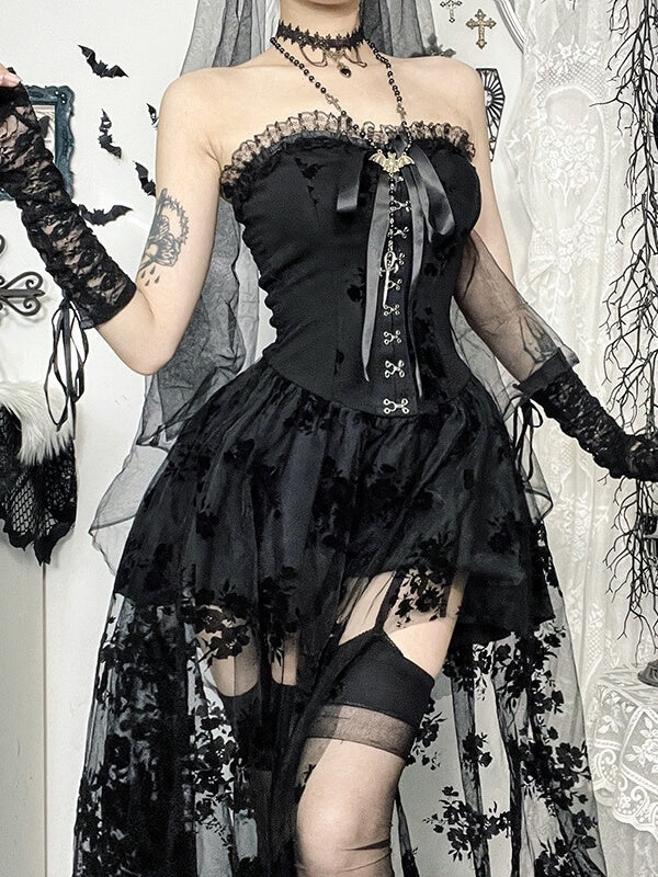 cutiekill-gothic-lolita-floral-mesh-tube-dress-ah0830