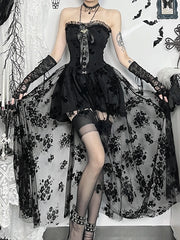cutiekill-gothic-lolita-floral-mesh-tube-dress-ah0830