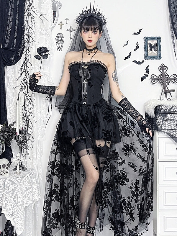 cutiekill-gothic-lolita-floral-mesh-tube-dress-ah0830