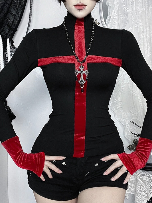 cutiekill-gothic-night-red-cross-top-ah0912