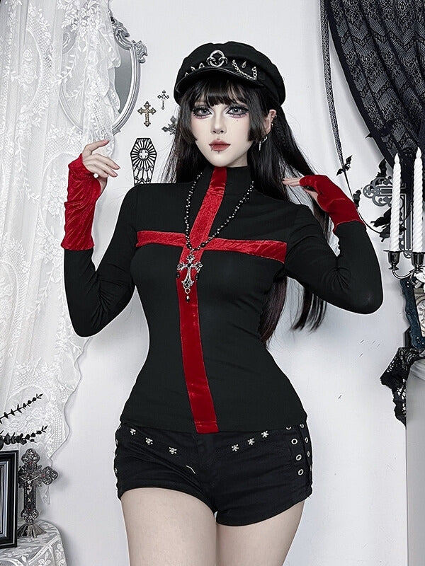 cutiekill-gothic-night-red-cross-top-ah0912