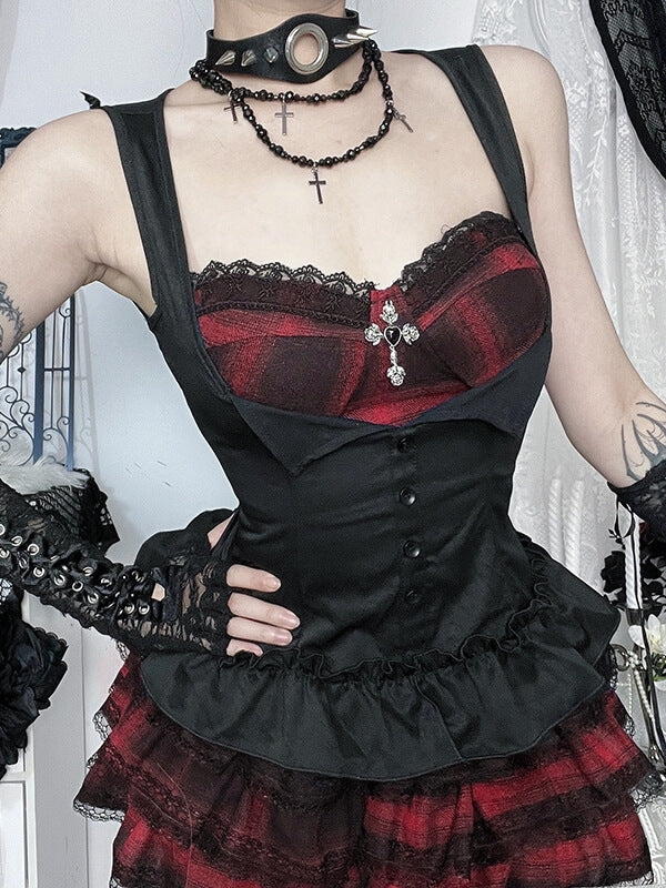 cutiekill-gothic-plaid-corset-tank-top-ah0862