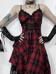 cutiekill-gothic-punk-red-plaid-irregular-dress-ah0656