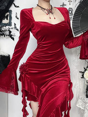 cutiekill-gothic-romance-rose-slit-dress-ah0798