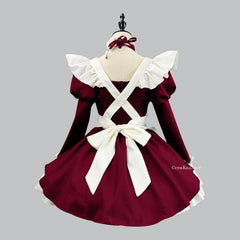 Gothic ruffle maid dress