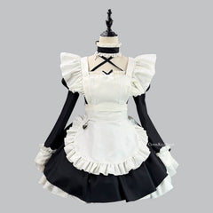Gothic ruffle maid dress