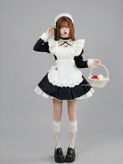 Gothic ruffle maid dress