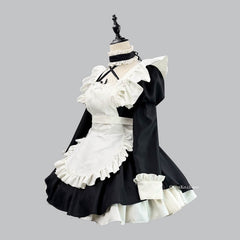 Gothic ruffle maid dress