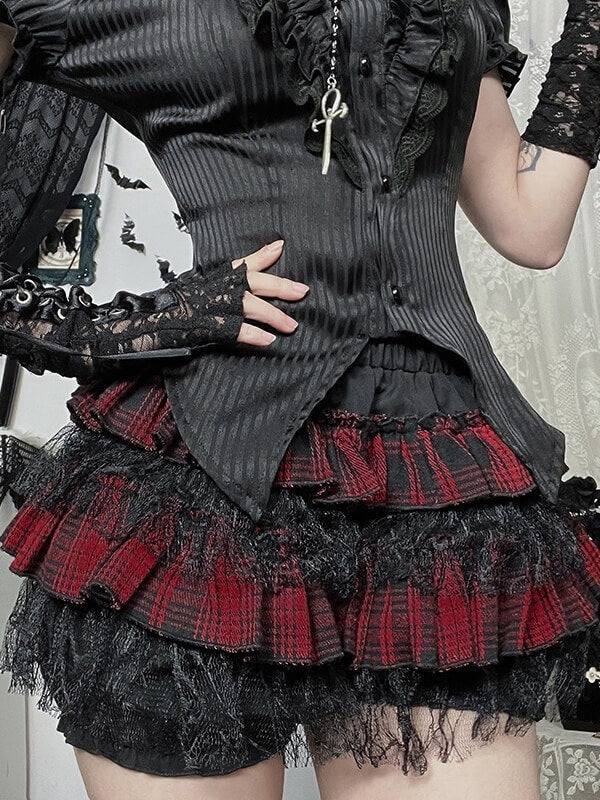 cutiekill-gothic-spiderweb-lace-red-cake-skort-ah0836