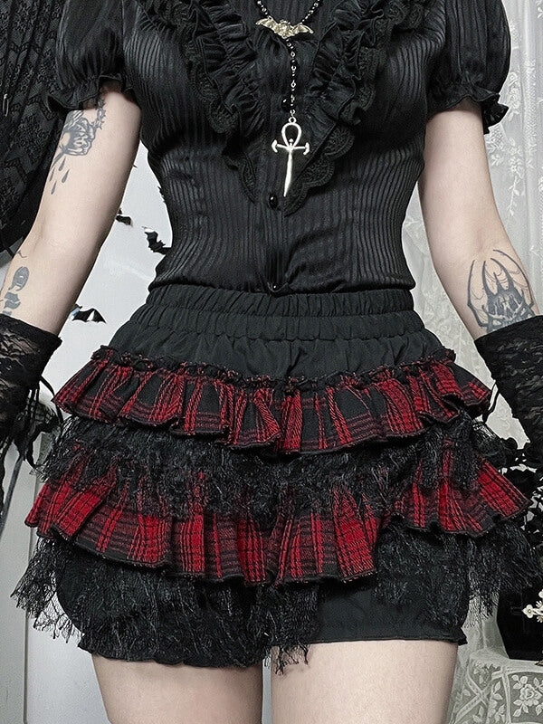 cutiekill-gothic-spiderweb-lace-red-cake-skort-ah0836
